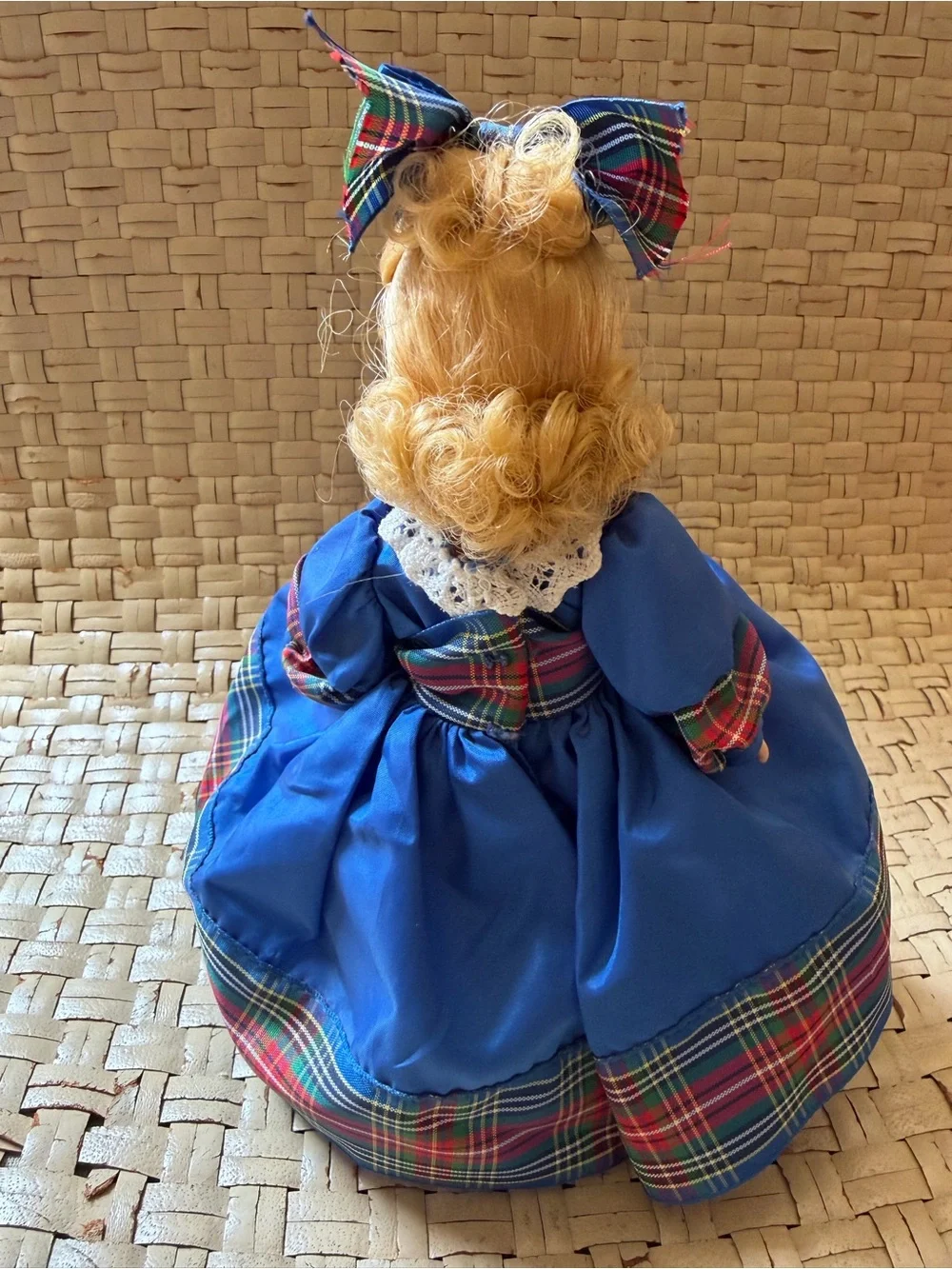 Madame Alexander 8” Amy Doll  Blue W  Plaid Dress Storyland